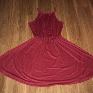 Red velvety dress. Tank style.